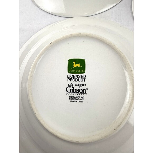 Set of 3 John Deere Tractor Soup Salad Cereal Bowl by Gibson 9” - Picture 6 of 14